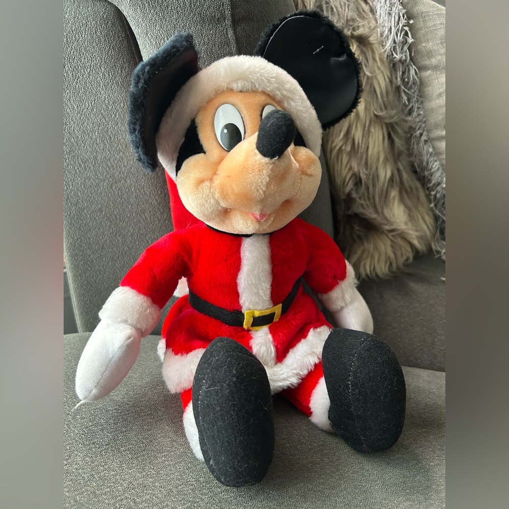 Vintage Santa Mickey Mouse Plush
